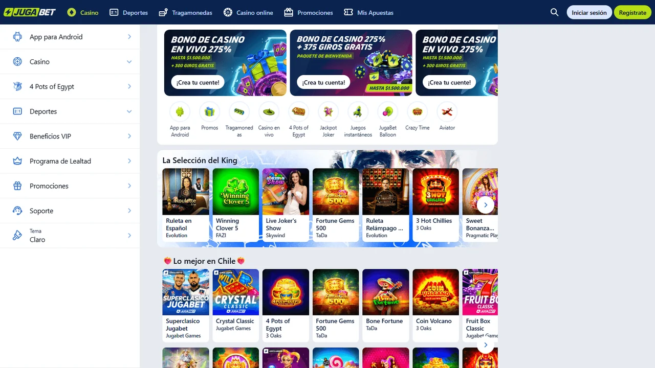 JugaBet Casino — katalog gier
